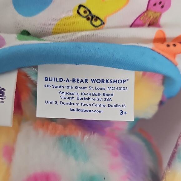 Build-a-Bear 2022 Floral Plush Bunny Original BAB Bunny Peeps Pajamas 16" - Picture 9 of 12